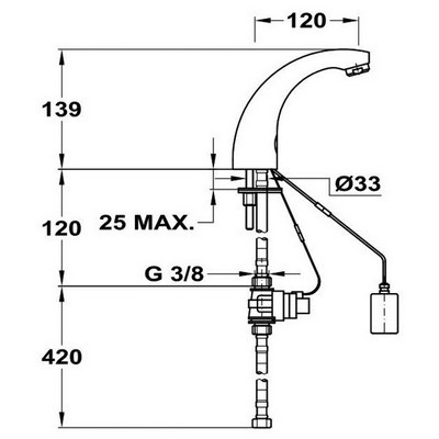 Mofém M-Tronic MLU 01 infrás mosdó csaptelep