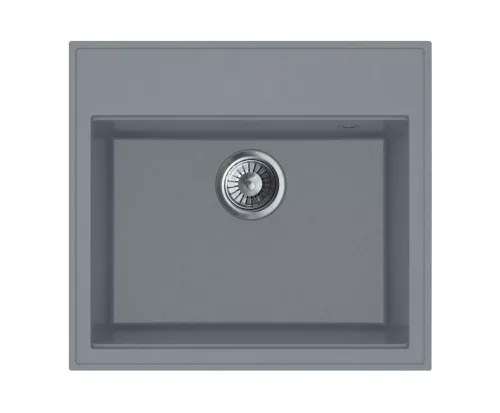 Mofém Zenit 1B szürke gránit mosogatótálca – Duraquartz, ráépíthető, 560x510 mm (760012801G7)