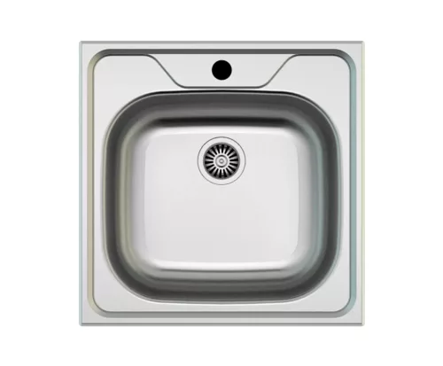 Mofém EVO2 1B rozsdamentes acél mosogatótálca – szatén felülettel (480×480 mm, AISI 304) (760012804)