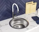 EVO2 435 rozsdamentes acél mosogatótálca – Ø 435 mm, ráépíthető, szatén felület (760012806)