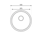 EVO2 435 rozsdamentes acél mosogatótálca – Ø 435 mm, ráépíthető, szatén felület (760012806)