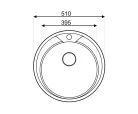 Mofém INFINITE 510 rozsdamentes mosogatótálca Ø510 mm szatén felülettel (760012807)