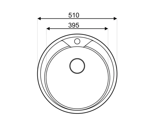 Mofém INFINITE 510 rozsdamentes mosogatótálca Ø510 mm szatén felülettel (760012807)