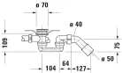 Duravit D-Code Le- és túlfolyógarnitúra króm (790227000001000)