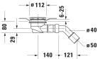 Duravit D-Code Lefolyógarnitúra króm (791260000001000)
