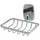 Bisk OREGON WOOD rácsos szappantartó króm fa betéttel (79733)