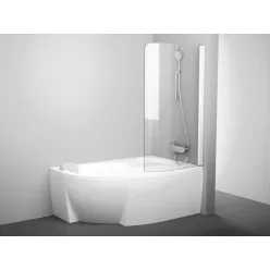   Ravak Rosa CVSK1 160/170 jobb kádparaván fehér+transparent