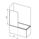 Ravak BVS1-80 kádparaván króm+transparent