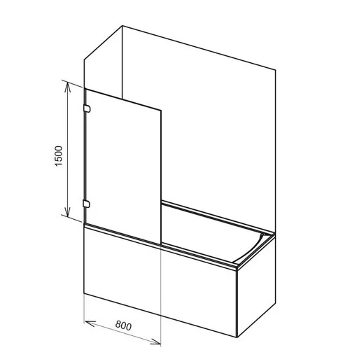 Ravak BVS1-80 kádparaván króm+transparent