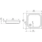 Roth Roltechnik COLA 900 négyszögletes zuhanytálca (8000004)