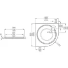 Roltechnik TAHITI-M 1000 íves műmárvány zuhanytálca (8000082)