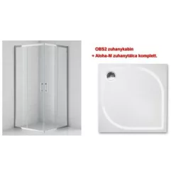   Roltechnik OBS2 800 zuhanykabin és Aloha-M 800 zuhanytálca szett (810-0000050-00-02)