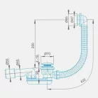 Roltechnik Viki Lux ClickClack mélyített zuhanytálca szifon króm (8100033)