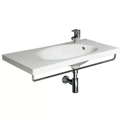 Jika Tigo beépíthető mosdó csaplyukkal jobbra 80 cm fehér (8122180001061)