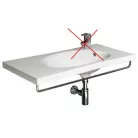 Jika Tigo beépíthető mosdó csaplyuk nélkül 80 cm fehér (8122180001091)