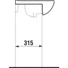 Jika Lyra Plus beépíthető mosdó csaplyukkal 55 cm fehér (8133820001041)
