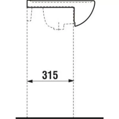 Jika Lyra Plus beépíthető mosdó csaplyukkal 55 cm fehér (8133820001041)