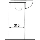 Jika Lyra Plus beépíthető mosdó csaplyuk nélkül 80 cm fehér (8133870001091)