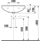 Jika Lyra Plus fali mosdó csaplyuk nélkül 50 cm fehér