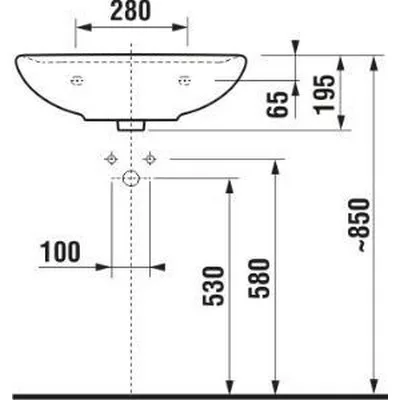 Jika Lyra Plus fali mosdó csaplyuk nélkül 50 cm fehér