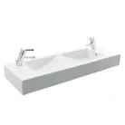 Jika Pure kettős beépíthető mosdó csaplyukkal 100 cm fehér (8144220001041)