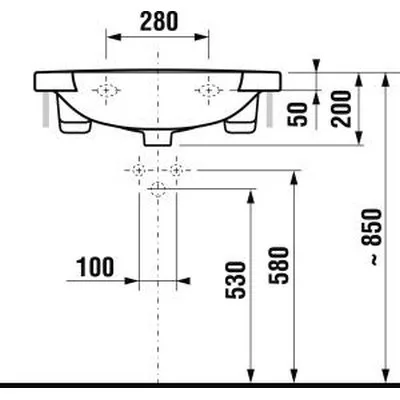 Jika Mio beépíthető mosdó 75 cm fehér (8147160001041)