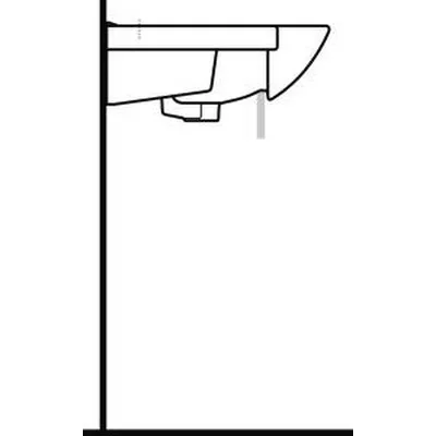 Jika Mio beépíthető mosdó 75 cm fehér (8147160001041)