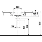 Jika Mio beépíthető mosdó 105 cm pergamon (8147170491041)
