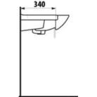 Jika Mio dupla beépíthető mosdó 130 cm fehér (8147190001041)