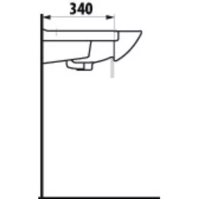 Jika Mio dupla beépíthető mosdó 130 cm fehér (8147190001041)