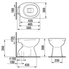 Jika Zeta plus álló WC csésze mélyöblítésű alsó kifolyású fehér (8217460000001)