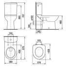 Jika Olymp kombi WC monoblokk hátsó kifolyású mélyöblítésű fehér oldalsó vízbevezetéssel (8226160002411)