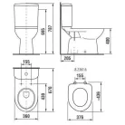 Jika Olymp kombi WC monoblokk alsó kifolyású mélyöblítésű pergamon alsó vízbevezetéssel (8226170492421)