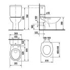 Jika Zeta kombi monoblokkos WC szett hátsó kifolyású oldalsó vízbekötéssel (8253960002411)