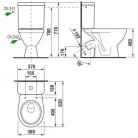 Jika Lyra Plus monoblokkos WC hátsó ferde kifolyású oldalsó vízbekötéssel (8263840002411)