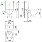 Jika Lyra Plus monoblokkos WC csésze hátsó kifolyású alsó vízbekötéssel (8263860002421)