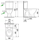 Jika Lyra Plus monoblokkos WC csésze alsó kifolyású alsó vízbekötéssel (8263870002421)