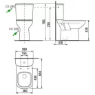 Jika Olymp kombi WC monoblokkos alsó kifolyású mélyöblítésű fehér oldalsó vízbevezetéssel (8266170002881)