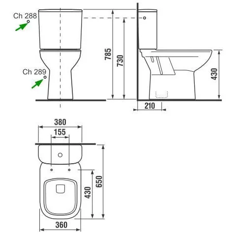 Jika Olymp kombi WC monoblokkos alsó kifolyású mélyöblítésű fehér alsó vízbevezetéssel (8266170002891)