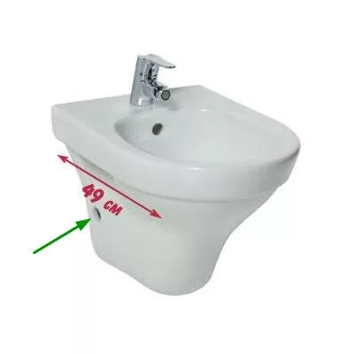 JikaTigo fali bidé fehér oldalsó vízbevezetéssel (8302110003041)