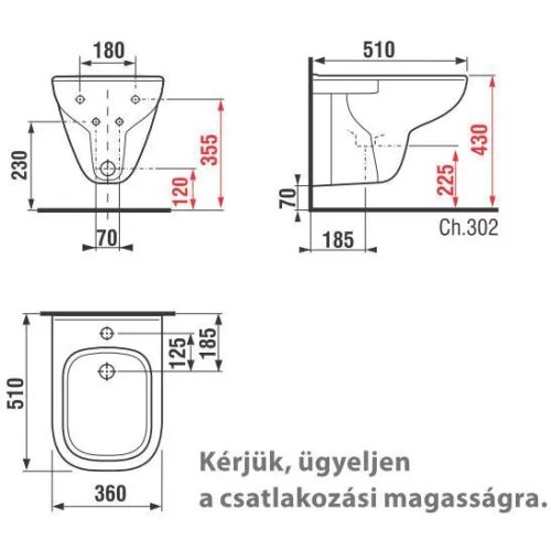 Jika Olymp fali bidé fehér (8306120003021)
