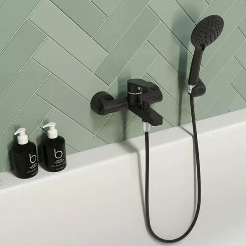 Mofém Zenit Black kád csaptelep zuhanyszettel fekete 84.122.28.0N