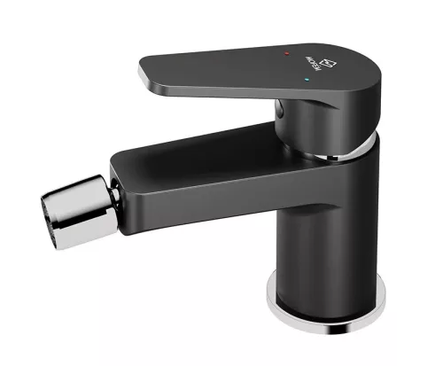 Zenit Black bidé csaptelep leeresztő szeleppel – matt fekete, M24x1 perlátorral (84622280N)