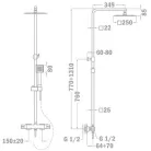 Teka Soller termosztátos zuhanyrendszer komplett 85.237.02.00