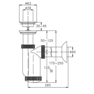 Jika Domino vizelde és mosogató szifon (8907300000001)