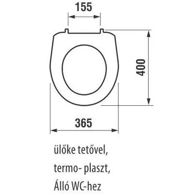 Jika Lyra Plus termoplaszt WC ülőke kombi WC-hez műanyag zsanérral