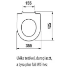 Jika Lyra Plus duroplaszt kombi WC ülőke Softclose műanyag zsanér fehér