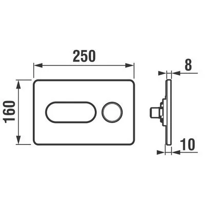 Jika PL8 kétmennyiséges nyomólap fényes króm matt gyűrűvel (8936460040001)