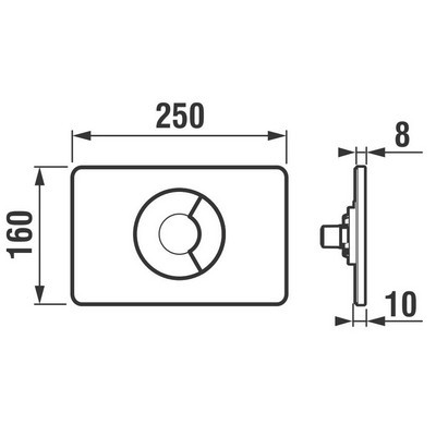Jika PL9 kétmennyiséges nyomólap fényes króm (8936760040001)