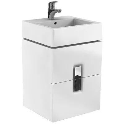 Kolo Twins 50 mosdószekrény két fiókkal fehér 89489000 rajza